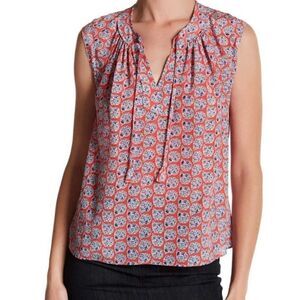 Rebecca Taylor Amanda Floral Sleeveless Silk Top